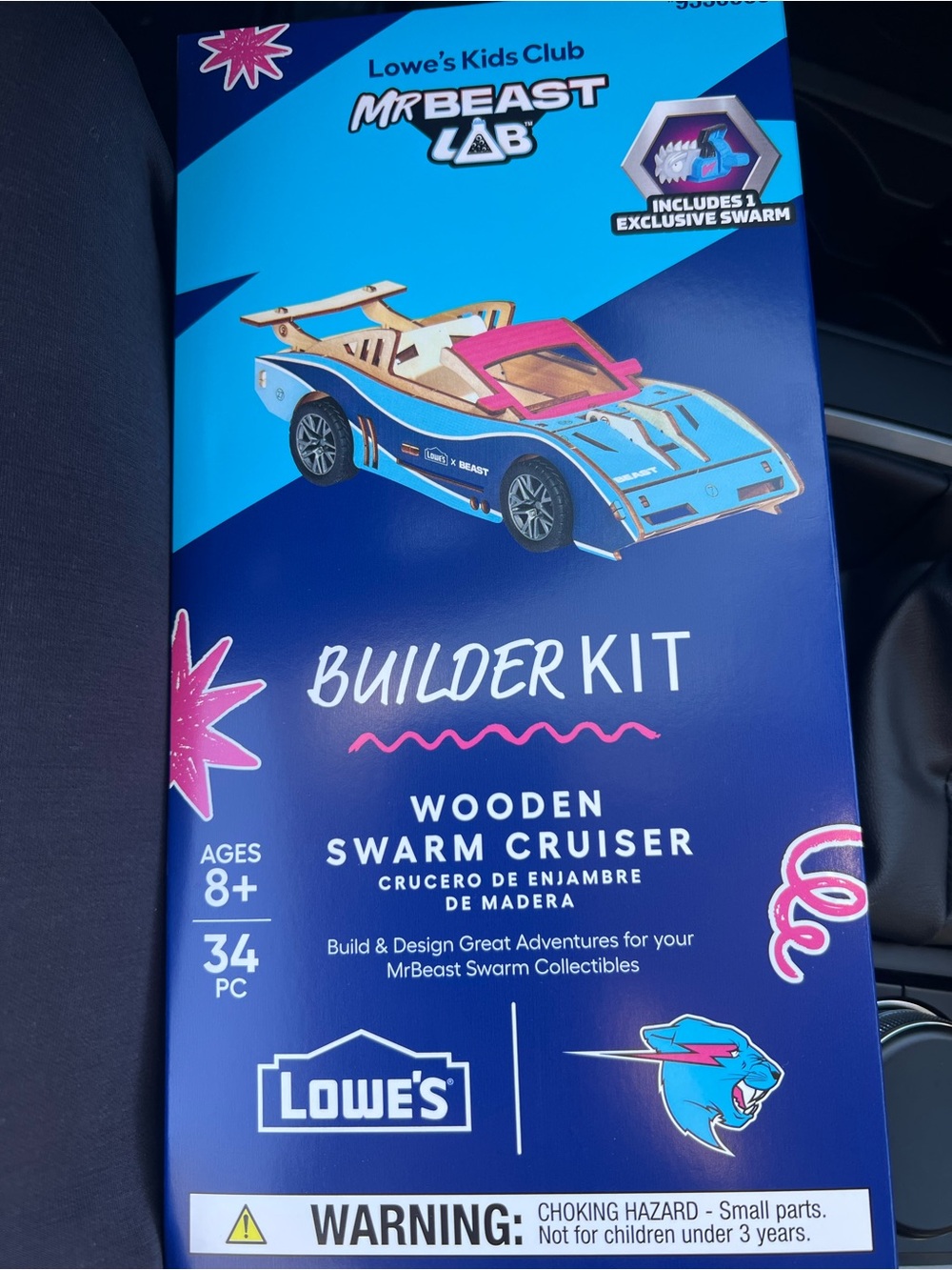 MR BEAST - Wooden Swarm Cruiser Builder Kit - the wheels work!! So cool NEW